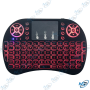 📡 Mini Clavier Sans Fil RGB Bluetooth + 2.4GHz avec Touchpad – Clavier Rétroéclairé Smart TV, PC, Android Box