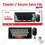 📡 Clavier et Souris Sans Fil Jedel WS681 2.4GHz Compact – Combo Mini Clavier AZERTY AR/FR + Souris Ergonomique