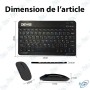 ⌨️ Clavier & Souris Bluetooth Rechargeables FR/AR – Kit Sans Fil LED Compact avec Rétroéclairage