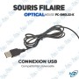 🖱️ Souris filaire USB optique DF PC-SM02-K – Souris ergonomique 1000 DPI haute précision pour PC