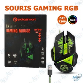 🖱️ Souris gaming RGB 7200 DPI filaire – Souris gamer haute précision avec rétroéclairage LED et boutons programmables
