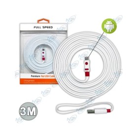 🔌Câble USB Android Plat 3M Charge Rapide et Synchronisation – Câble Micro USB Premium Long et Résistant