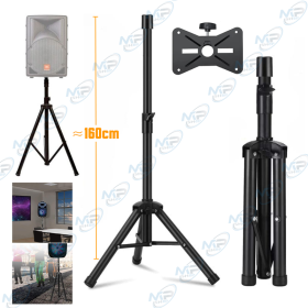 🔊 Trépied Réglable 160cm pour Enceinte & Projecteur – Support Universel Robuste et Pliable