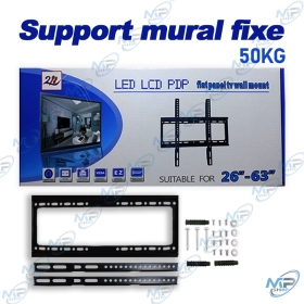 📺 Support TV Mural Fixe 26”–63” – Support Universel VESA Ultra Résistant (50KG)