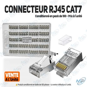 🔌 Connecteur RJ45 Cat7 blindé – Fiche Ethernet haute vitesse (vente à l’unité)