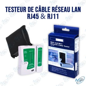 🛠️ Testeur Réseau RJ45 RJ11 avec Module Distant – Détecteur de Câble Ethernet LAN Professionnel
