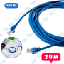 🔌 Câble Réseau Ethernet Cat6 FTP 20m – RJ45 Blindé Longue Distance Haute Performance