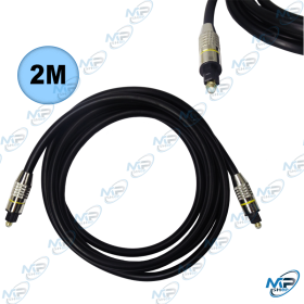 🔌 Câble Fibre Optique 2m – Cordon Optique Haute Vitesse Connecteurs Métalliques