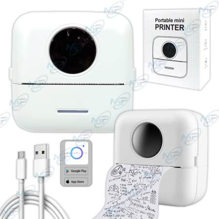 🖨️ Mini Imprimante Thermique Portable Bluetooth – Sans Encre, Compacte pour Smartphone