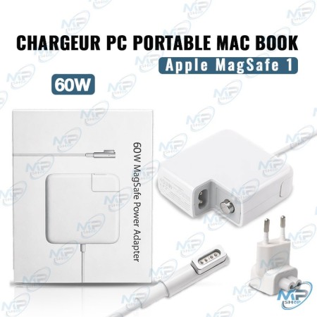 🔌 Chargeur MacBook 60W MagSafe 1 – Adaptateur Secteur Apple Compatible MacBook Pro/Air