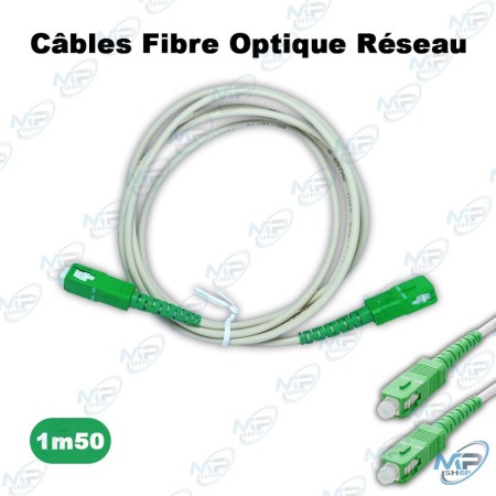 🔌 Câble Fibre Optique Réseau SC/APC 1,5m – Connexion Internet Très Haut Débit Stable et Rapide