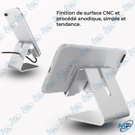 📱Support Téléphone Aluminium Universel Mobile AMTE – Support Smartphone Bureau Stable et Élégant