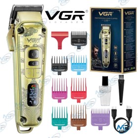 ✂️Tondeuse Professionnelle VGR V-005 Rechargeable – Tondeuse Cheveux & Barbe avec Écran LCD et Sabots Multiples