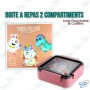 Lunch box enfant compartimentée avec couvercle hermétique