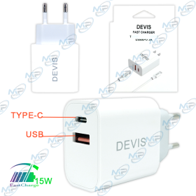 Tête Chargeur Devis 15W Double Port