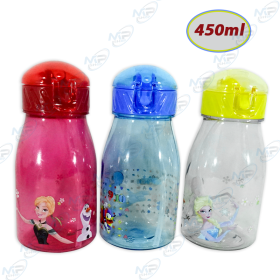 🧃 Gourde Enfant 450 ml avec Paille – Bouteille d’Eau Cartoon Anti-Fuite