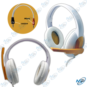 🎧Casque Audio Filaire avec Micro – Casque Stéréo Léger pour PC, Smartphone et Tablette