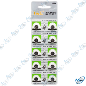 🔋Piles bouton LR754 / 393 / G5 1.55V alcalines T&E – Batterie montre et petits appareils (blister)