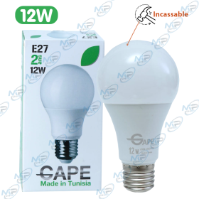 💡 Ampoule LED E27 12W Haute Luminosité – Économique & Incassable – Made in Tunisia