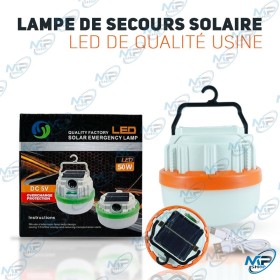 💡Lampe de Secours Solaire LED 50W – Rechargeable USB & Énergie Solaire – Éclairage Portable Camping & Urgence