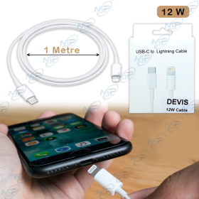 🔌Câble USB-C vers Lightning 12W, 27W – Charge Rapide – 1 Mètre – Compatible iPhone & iPad