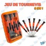 🛠️ Jeu de tournevis de précision 6 en 1 – Kit professionnel CR-V S2 pour réparation électronique et bricolage