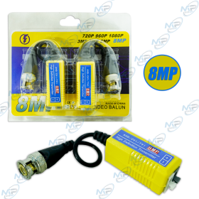 📷 Balun Vidéo HD 8MP – Transmetteur CCTV pour Caméras 720P/1080P/8MP via Câble RJ45