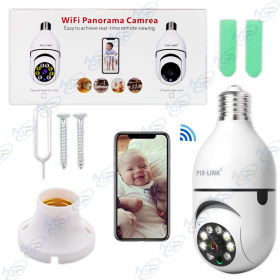 🎥 Caméra WiFi Panoramique 360° PIX-LINK – Vision Nocturne, Détection Mouvement, Surveillance à Distance