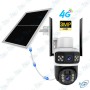 🎥 Caméra de Surveillance Solaire 4K Ultra HD – WiFi Extérieure PTZ avec Panneau Solaire, Vision Couleur Nuit, V380 Pro