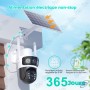 🎥 Caméra de Surveillance Solaire 4K Ultra HD – WiFi Extérieure PTZ avec Panneau Solaire, Vision Couleur Nuit, V380 Pro