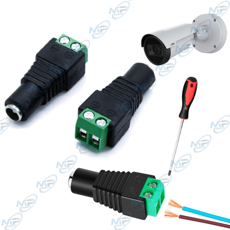 🔌 Connecteur Alimentation DC Femelle à Bornier – Adaptateur 12V CCTV Sans Soudure (5.5x2.1mm)