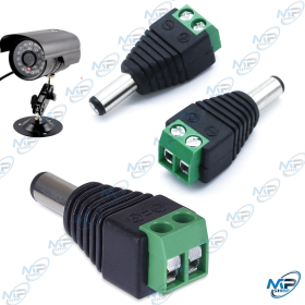 🔌 Connecteur DC Mâle 12V avec Bornier à Vis – Adaptateur Alimentation Caméra Surveillance / LED