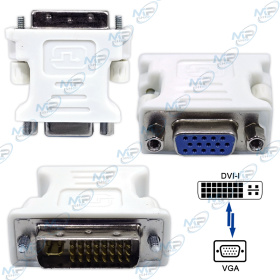 🔌 Adaptateur DVI-I (24+5) vers VGA – Convertisseur vidéo pour écran et projecteur