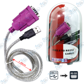 🔌 Câble USB 2.0 vers RS232 (DB9) – Adaptateur Série USB vers COM 1.4m pour PC et Équipements Industriels