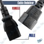 🔌  Câble Onduleur IEC C13 vers C14 – Cordon d’Alimentation 1.40m pour PC, Serveur et UPS