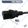 🔌  Câble Onduleur IEC C13 vers C14 – Cordon d’Alimentation 1.40m pour PC, Serveur et UPS