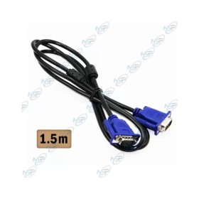 🔌 Câble VGA 1.5m – Câble écran PC D-Sub 15 broches avec filtres anti-interférences